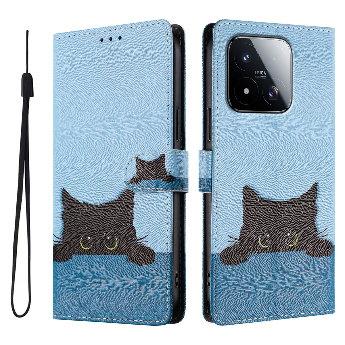 For Xiaomi 17 Max Case Pattern Print PU Leather Wallet Phone Cover with Wrist Strap