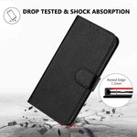 For Xiaomi 17 Max Leather Case Litchi Texture Wallet Stand Anti Drop Phone Cover with Wrist Strap