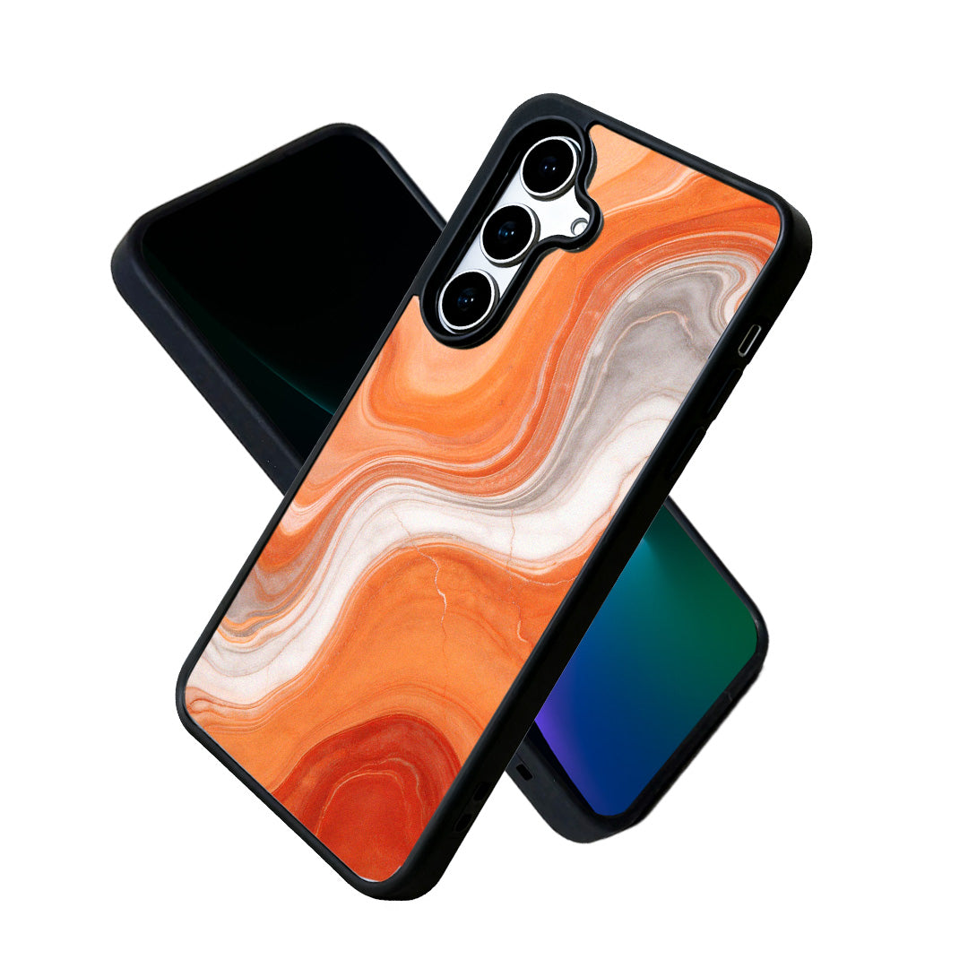 EYCASE for Samsung Galaxy S25+ Magnetic Case Marble Pattern TPU + Acrylic Shockproof Phone Cover
