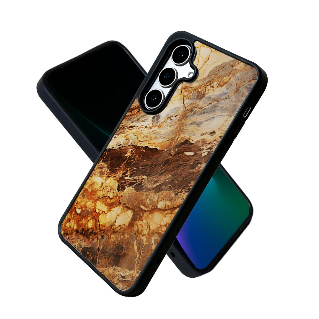 EYCASE for Samsung Galaxy S25+ Magnetic Case Marble Pattern TPU + Acrylic Shockproof Phone Cover