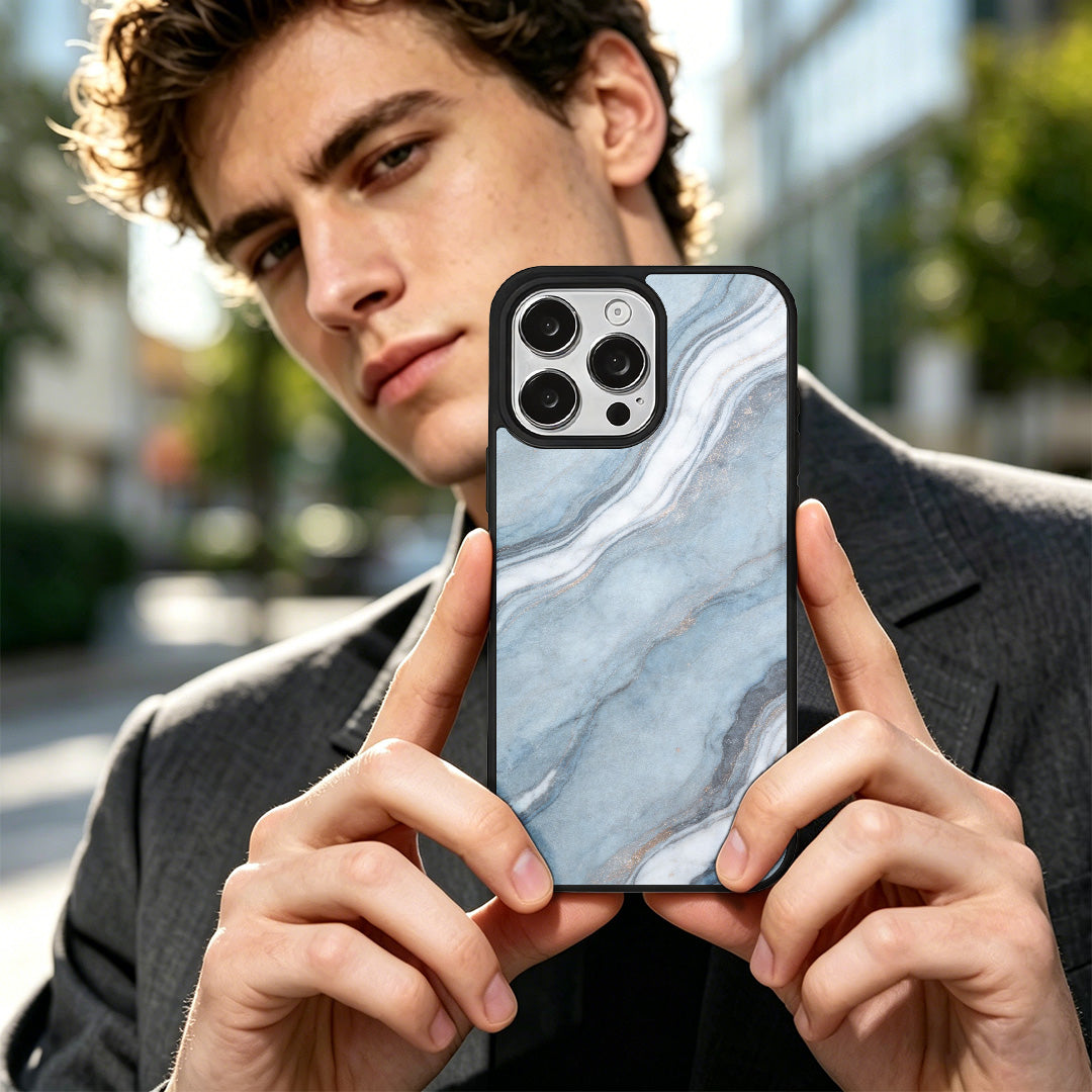 EYCASE for iPhone 13 Pro Max Magnetic Case Marble Pattern TPU + Acrylic Shockproof Phone Cover