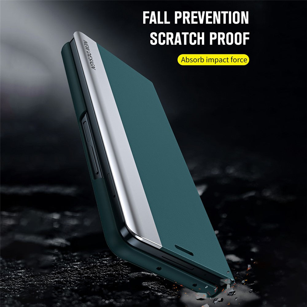 For Samsung Galaxy Z Fold8 Ultra Case Stand Leather Phone Cover with Pen Holder