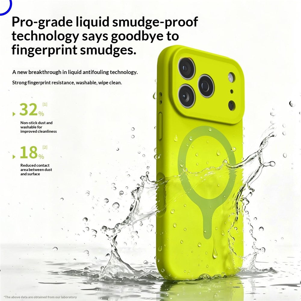 For iPhone 17 Pro Max Magnetic Case Liquid Silicone Anti Scratch Phone Cover with Tempered Glass Screen Protector