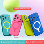 For iPhone 17 Pro Max Magnetic Case Liquid Silicone Anti Scratch Phone Cover with Tempered Glass Screen Protector