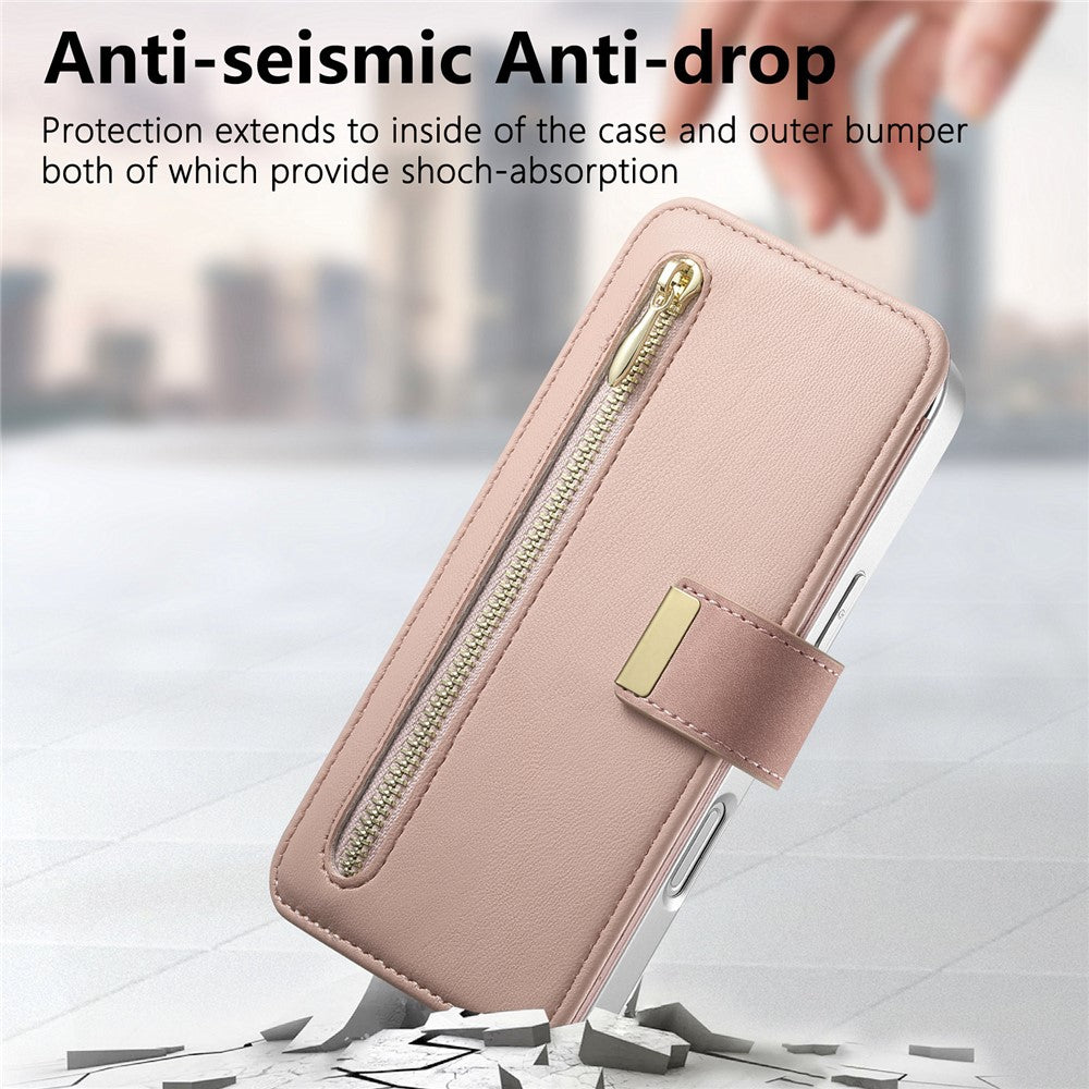 For Samsung Galaxy S25 Edge Case RFID Blocking Detachable Magnetic Leather Phone Cover with Ring Holder