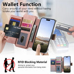 For Samsung Galaxy S25 Edge Case RFID Blocking Detachable Magnetic Leather Phone Cover with Ring Holder