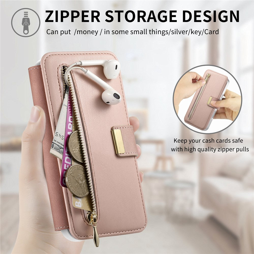 For Samsung Galaxy S25 Edge Case RFID Blocking Detachable Magnetic Leather Phone Cover with Ring Holder