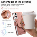 For Samsung Galaxy S25 Edge Case RFID Blocking Detachable Magnetic Leather Phone Cover with Ring Holder