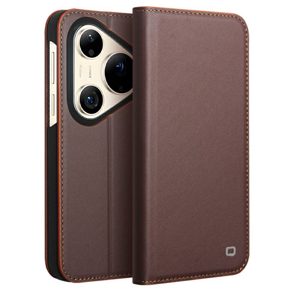 QIALINO För Huawei Pura 90 Pro Max Plånboksfodral i Äkta Koläder - Flipfodral
