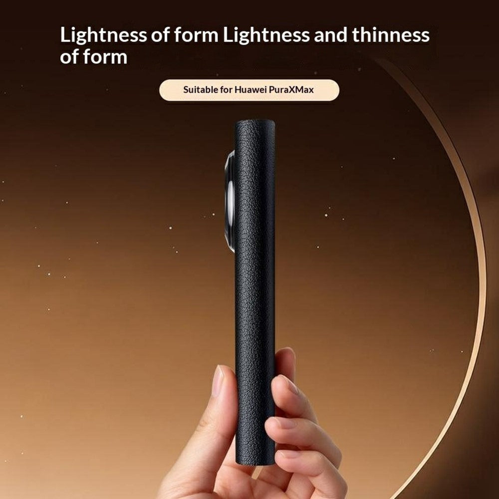 QIALINO För Huawei Pura X Max Skal View Window Flip Äkta Koläder Slim Mobilskal
