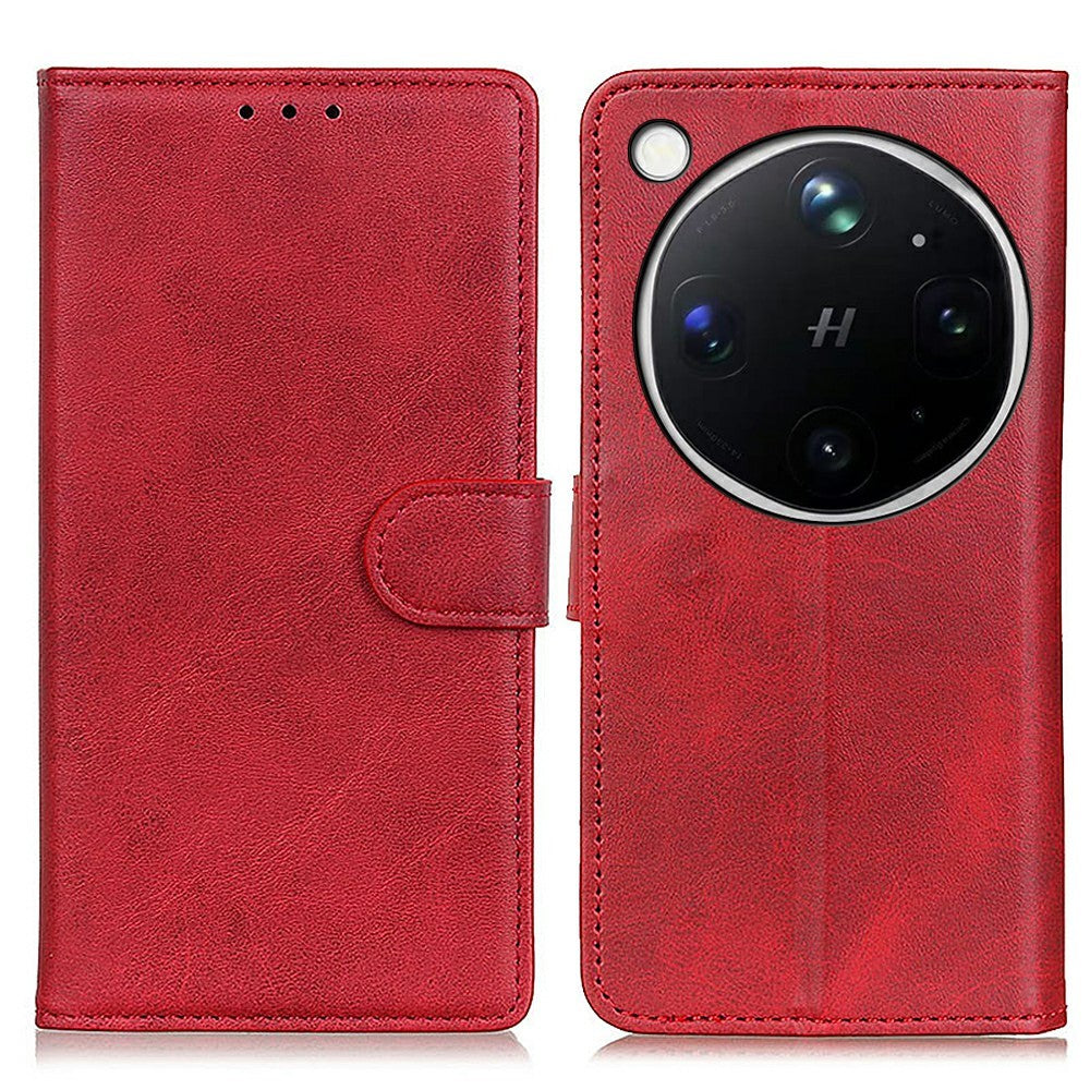 For Oppo Find X9 Ultra 5G Case Cowhide Texture Leather Wallet Stand Phone Cover