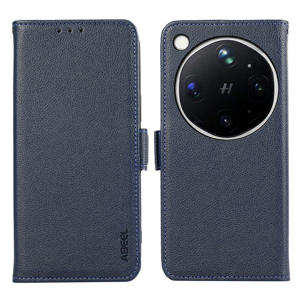 ABEEL For Oppo Find X9 Ultra 5G Case Litchi Texture Leather RFID Blocking Phone Cover