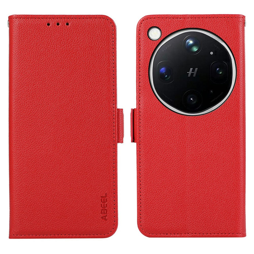 ABEEL For Oppo Find X9 Ultra 5G Case Litchi Texture Leather RFID Blocking Phone Cover