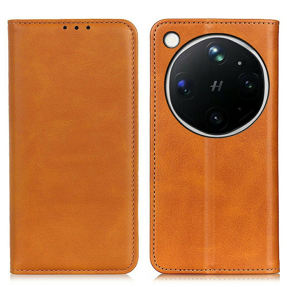 For Oppo Find X9 Ultra 5G Case Cowhide Texture Split Leather Flip Wallet Phone Cover