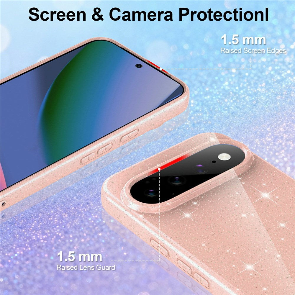 Til Google Pixel 11 Magnetisk Etui Glitter TPU Stødsikkert Telefoncover med Snor