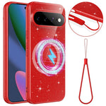 Til Google Pixel 11 Pro XL Magnetisk Cover med Glimmer TPU Stødsikkert Telefoncover med Snor