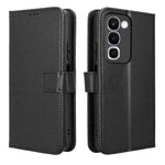 For Realme C100x 4G / C100 4G Leather Wallet Case with Strap Diamond Texture Phone Cover
