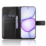 For Realme C100x 4G / C100 4G Leather Wallet Case with Strap Diamond Texture Phone Cover