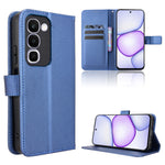 For Realme C100x 4G / C100 4G Leather Wallet Case with Strap Diamond Texture Phone Cover
