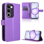 For Realme C100x 4G / C100 4G Leather Wallet Case with Strap Diamond Texture Phone Cover