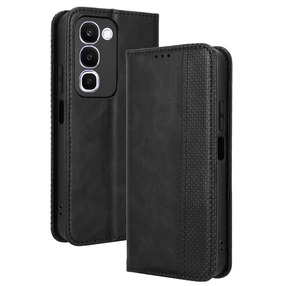 For Realme C100x 4G / C100 4G Leather Case Wallet Stand Retro Texture Phone Cover