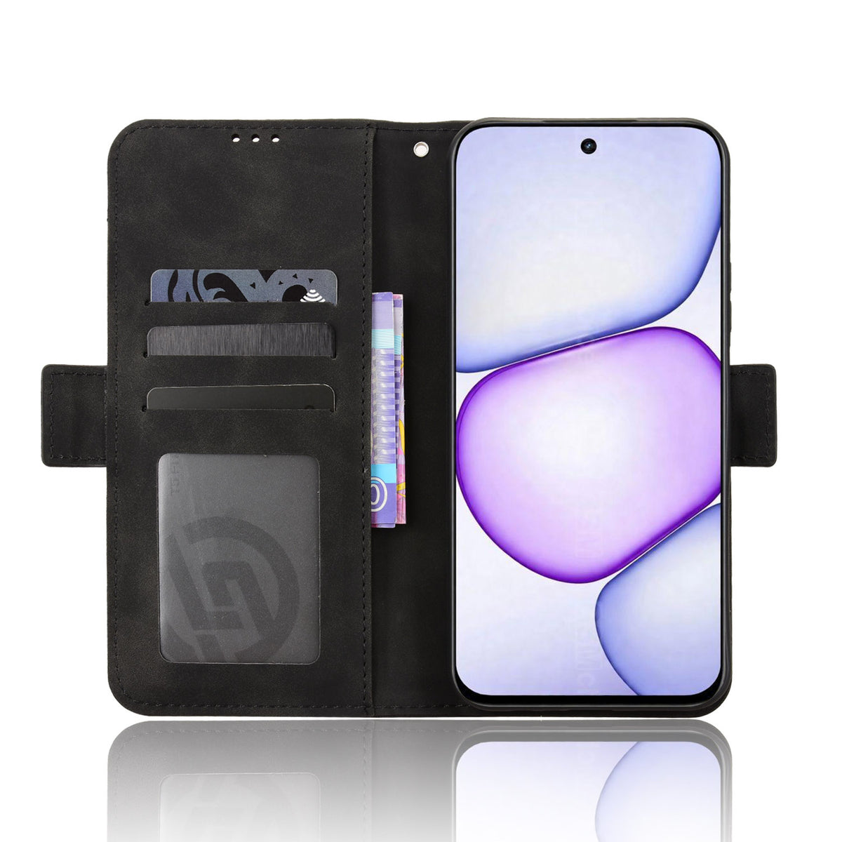For Realme C100x 4G / C100 4G Leather Case Phone Wallet Cover with Multiple Card Slots