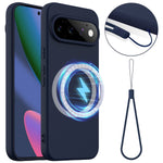 Til Google Pixel 11 Pro magnetisk etui anti-drop flydende silikone telefoncover med snor