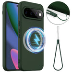 Til Google Pixel 11 Pro magnetisk etui anti-drop flydende silikone telefoncover med snor