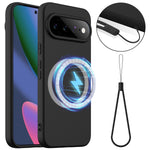 Til Google Pixel 11 Magnetisk Etui Anti-Drop Flydende Silikone Telefoncover med Snor