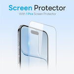 NORTHJO For iPhone Air Case with Invisible Magnetic O-Ring Stand Compatible with MagSafe Translucent Matte Shockproof Phone Cover with Tempered Glass Film