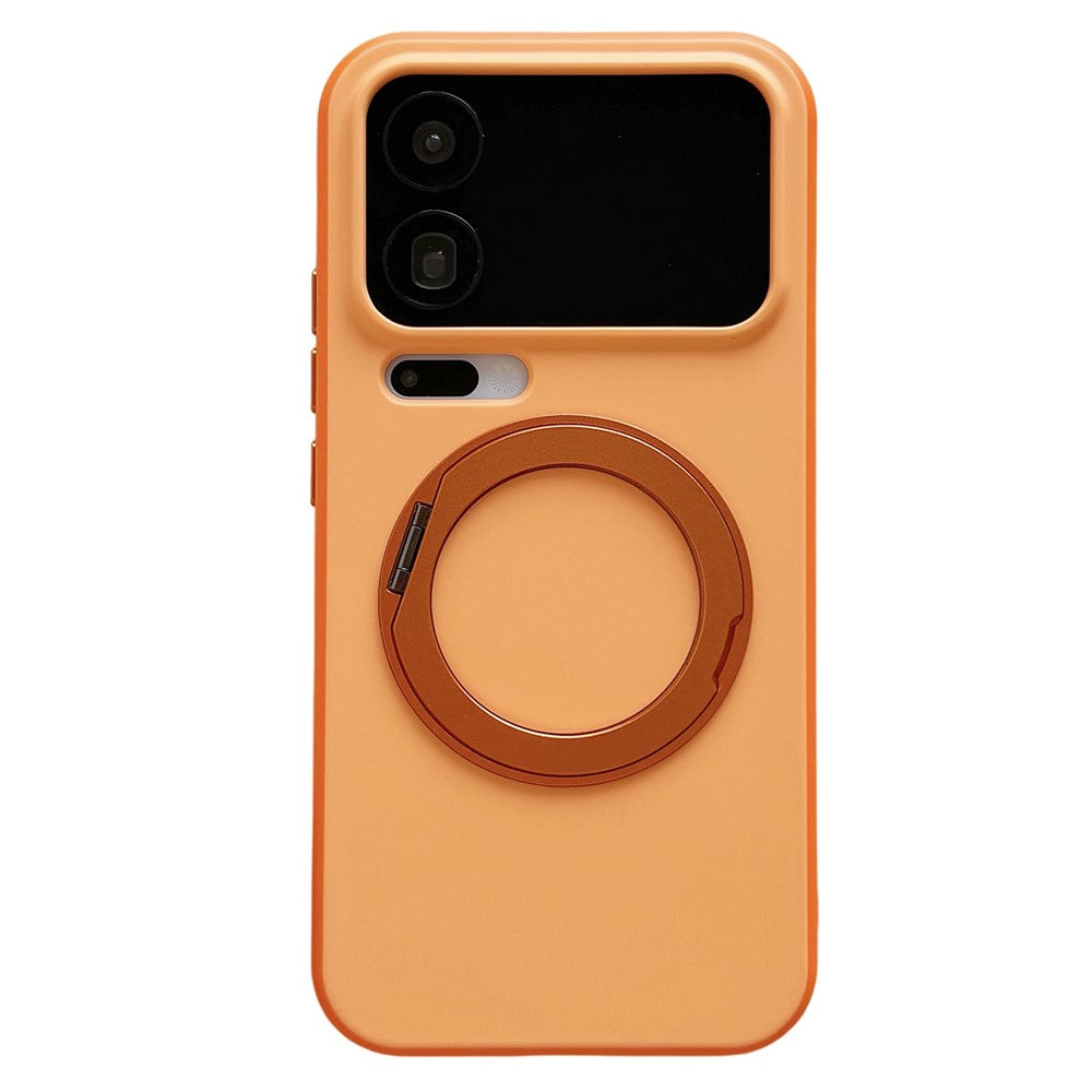 For Xiaomi 17 Pro Max Magnetic Case 2-in-1 Dual Color Shockproof Cover with 360° Rotating Ring Kickstand
