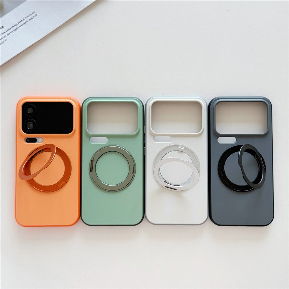 For Xiaomi 17 Pro Max Magnetic Case 2-in-1 Dual Color Shockproof Cover with 360° Rotating Ring Kickstand