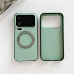 For Xiaomi 17 Pro Max Magnetic Case 2-in-1 Dual Color Shockproof Cover with 360° Rotating Ring Kickstand