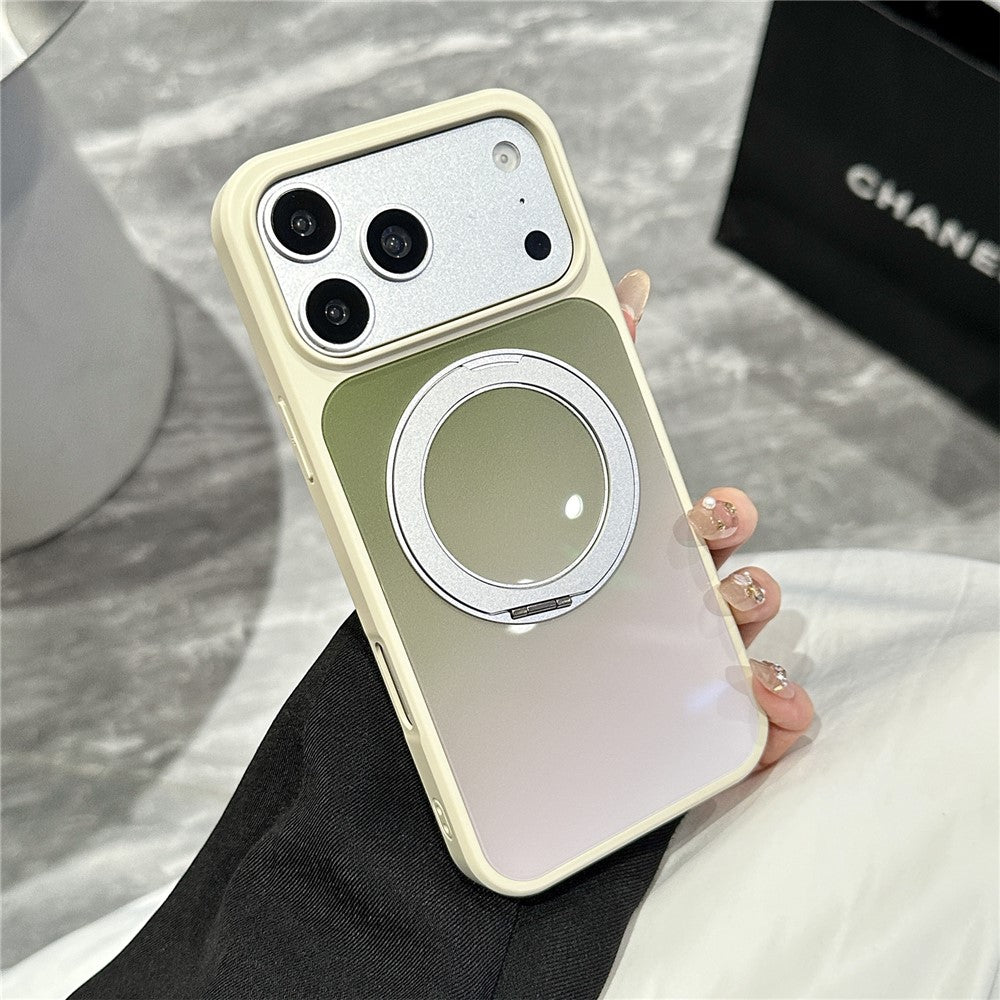 Til iPhone 17 Pro Max Cover Magnetisk Roterende Støtteben Gradient PC + TPU Telefoncover