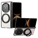 For Huawei Mate X7 Case Magnetic Rotating Kickstand Clear PC Phone Cover
