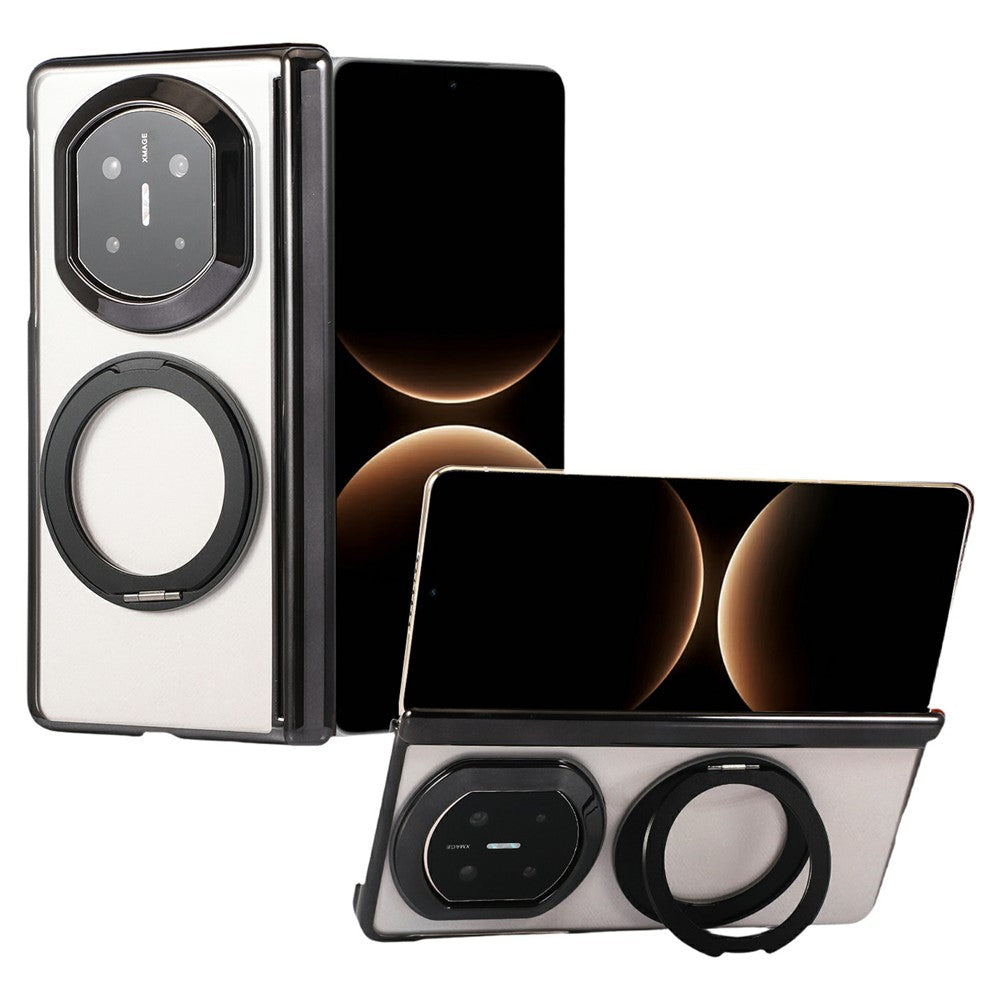 For Huawei Mate X7 Case Magnetic Rotating Kickstand Clear PC Phone Cover
