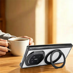 For Huawei Mate X7 Case Magnetic Rotating Kickstand Clear PC Phone Cover