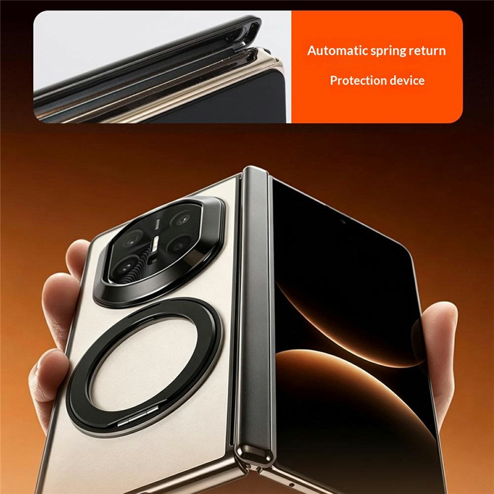 For Huawei Mate X7 Case Magnetic Rotating Kickstand Clear PC Phone Cover