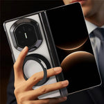 For Huawei Mate X7 Case Magnetic Rotating Kickstand Clear PC Phone Cover