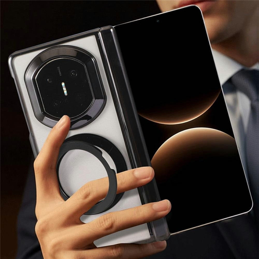 For Huawei Mate X7 Case Magnetic Rotating Kickstand Clear PC Phone Cover