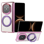 For Huawei Mate X7 Case Magnetic Rotating Kickstand Clear PC Phone Cover