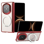 For Huawei Mate X7 Case Magnetic Rotating Kickstand Clear PC Phone Cover