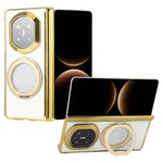 For Huawei Mate X7 Case Magnetic Rotating Kickstand Clear PC Phone Cover