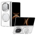 For Huawei Mate X7 Case Magnetic Rotating Kickstand Clear PC Phone Cover