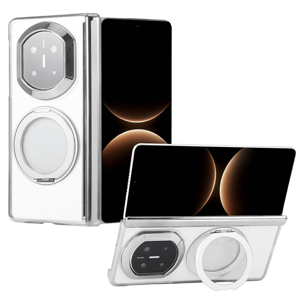 For Huawei Mate X7 Case Magnetic Rotating Kickstand Clear PC Phone Cover