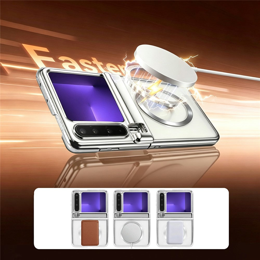 For Huawei Pura X Case Magnetic Rotating Kickstand Clear PC Phone Cover