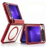 For Huawei Pura X Case Magnetic Rotating Kickstand Clear PC Phone Cover