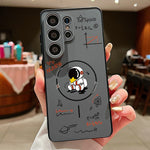 For Samsung Galaxy S26 Ultra Magnetic Case Cute Astronaut Pattern Shockproof TPU Phone Cover