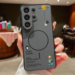 For Samsung Galaxy S26 Ultra Magnetic Case Cute Astronaut Pattern Shockproof TPU Phone Cover