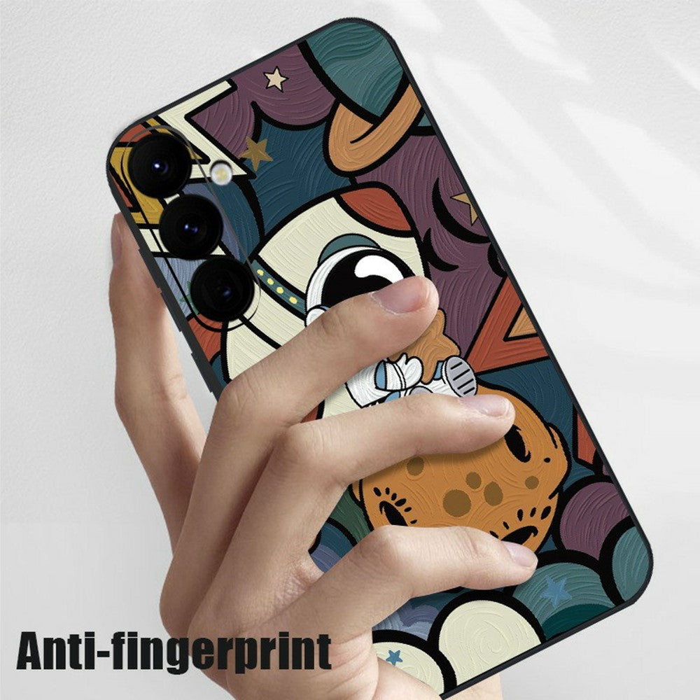 For Samsung Galaxy A56 5G Case Cartoon Rocket Astronaut Pattern TPU Protective Phone Cover
